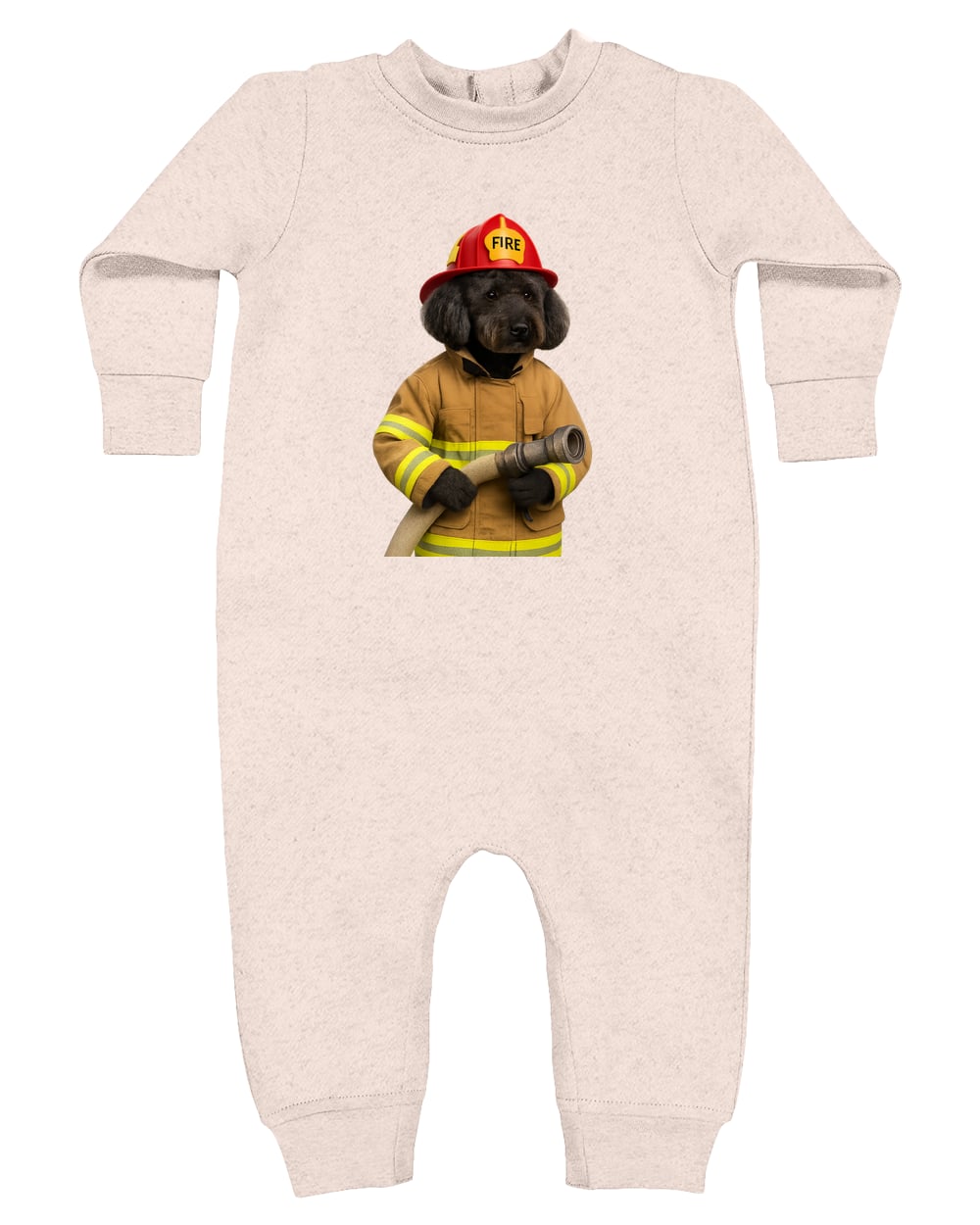4447 Rabbit Skins Infant Fleece One-Piece Bodysuit - Natural Heather
