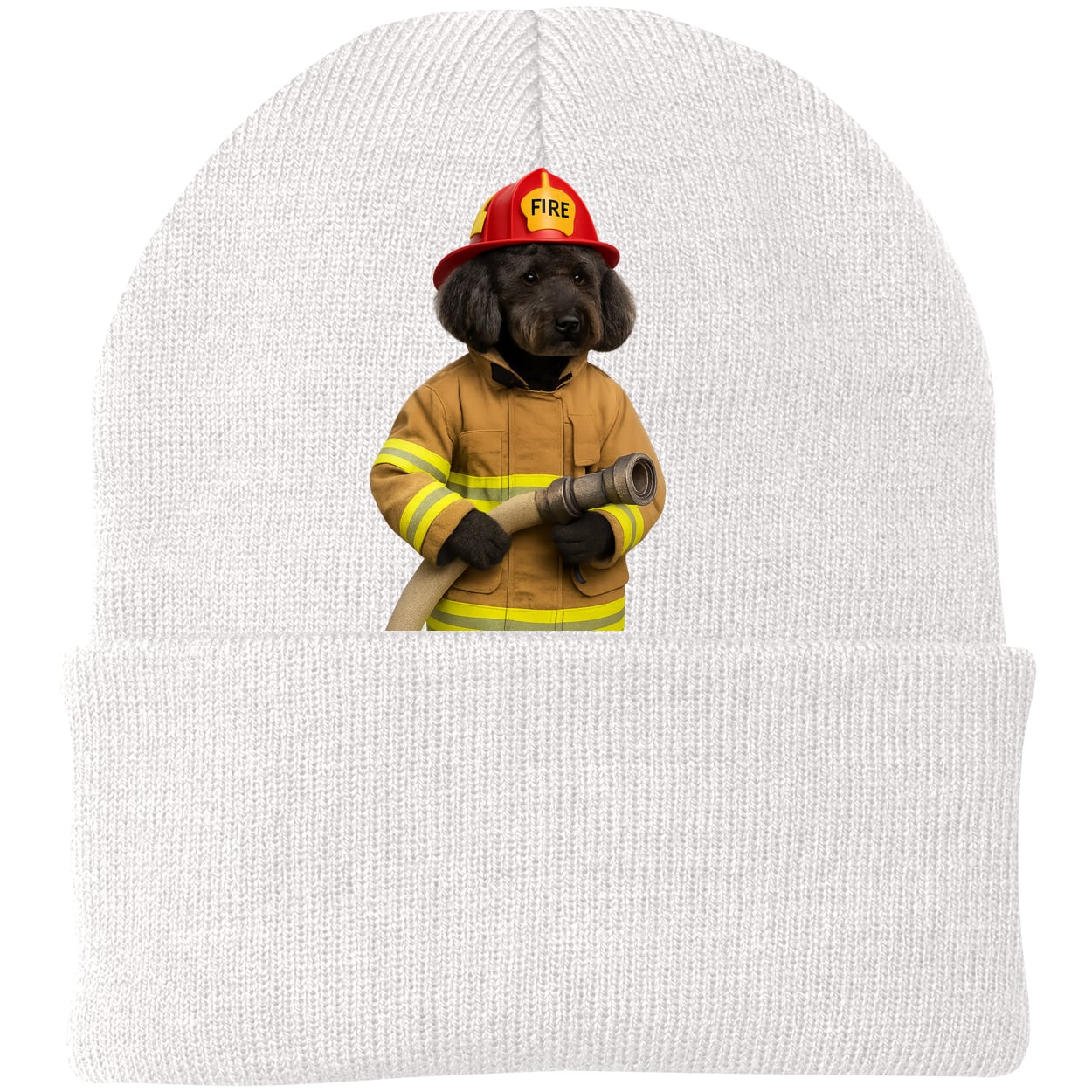 CP90 Port & Company Knit Beanie - White