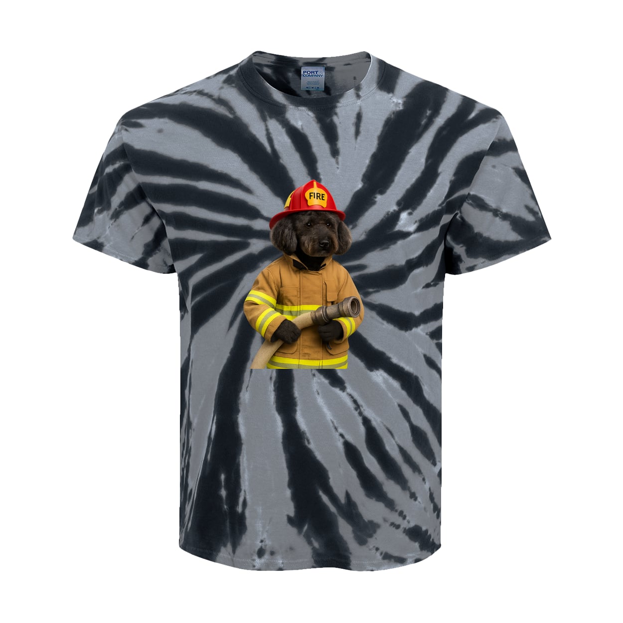 PC147Y Port & Company Kids Tie-Dye Tee - Black