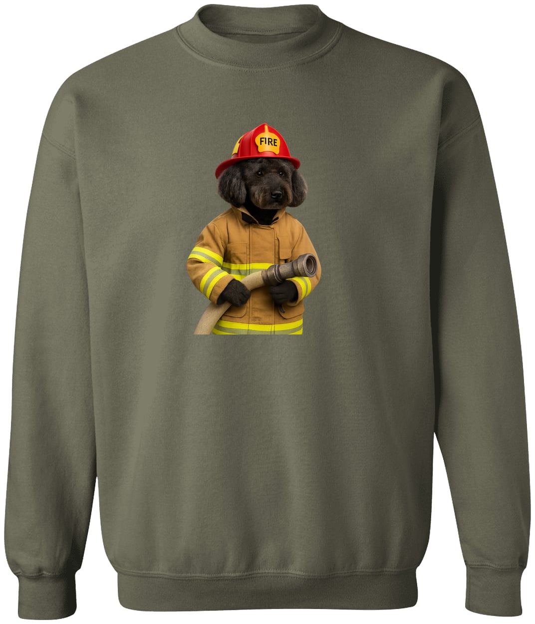 G180 Gildan Crewneck Pullover Sweatshirt - Military Green