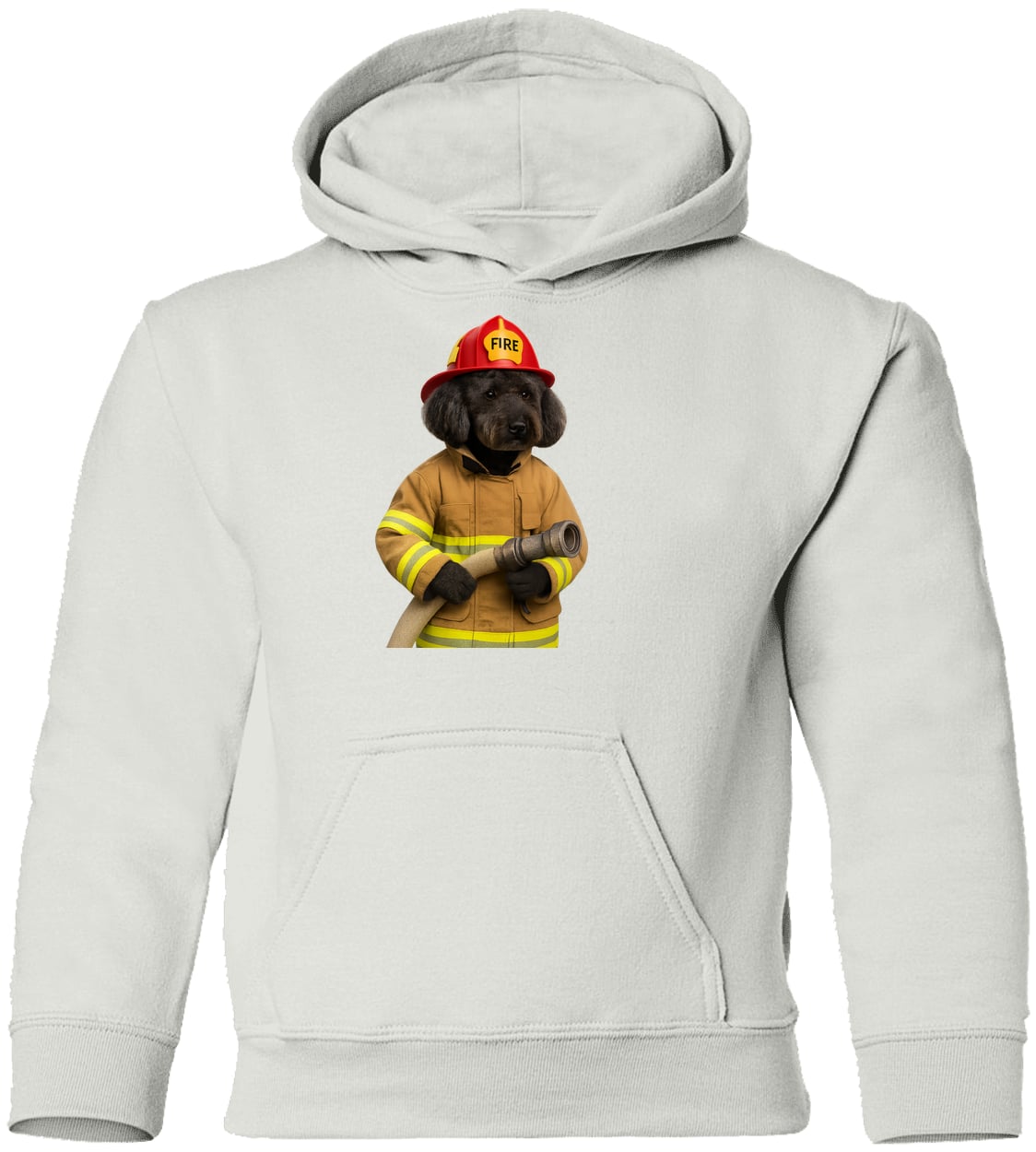 G185B Gildan Youth Pullover Hoodie - White