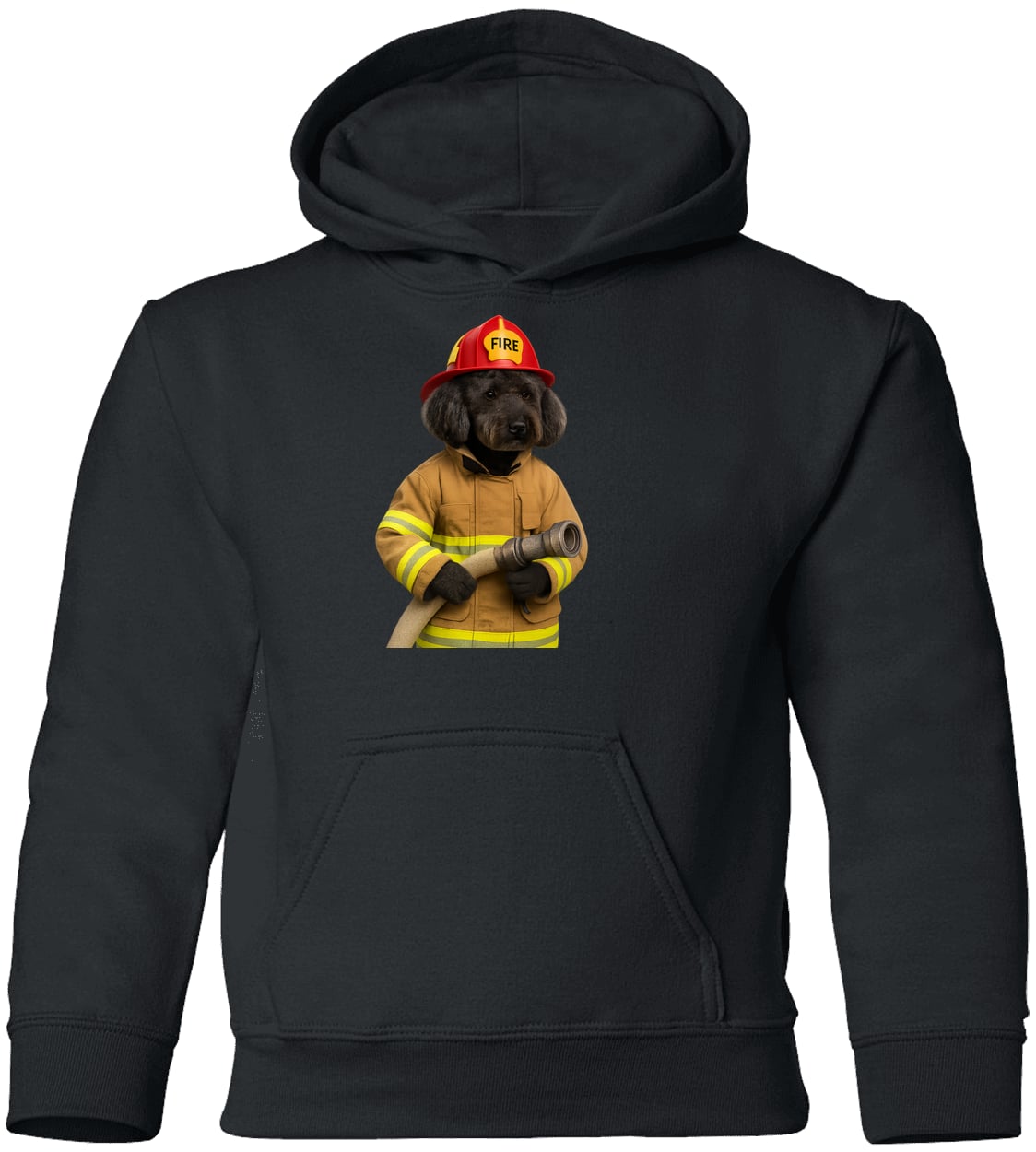G185B Gildan Youth Pullover Hoodie - Black