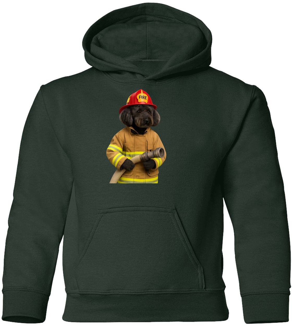 G185B Gildan Youth Pullover Hoodie - Forest Green