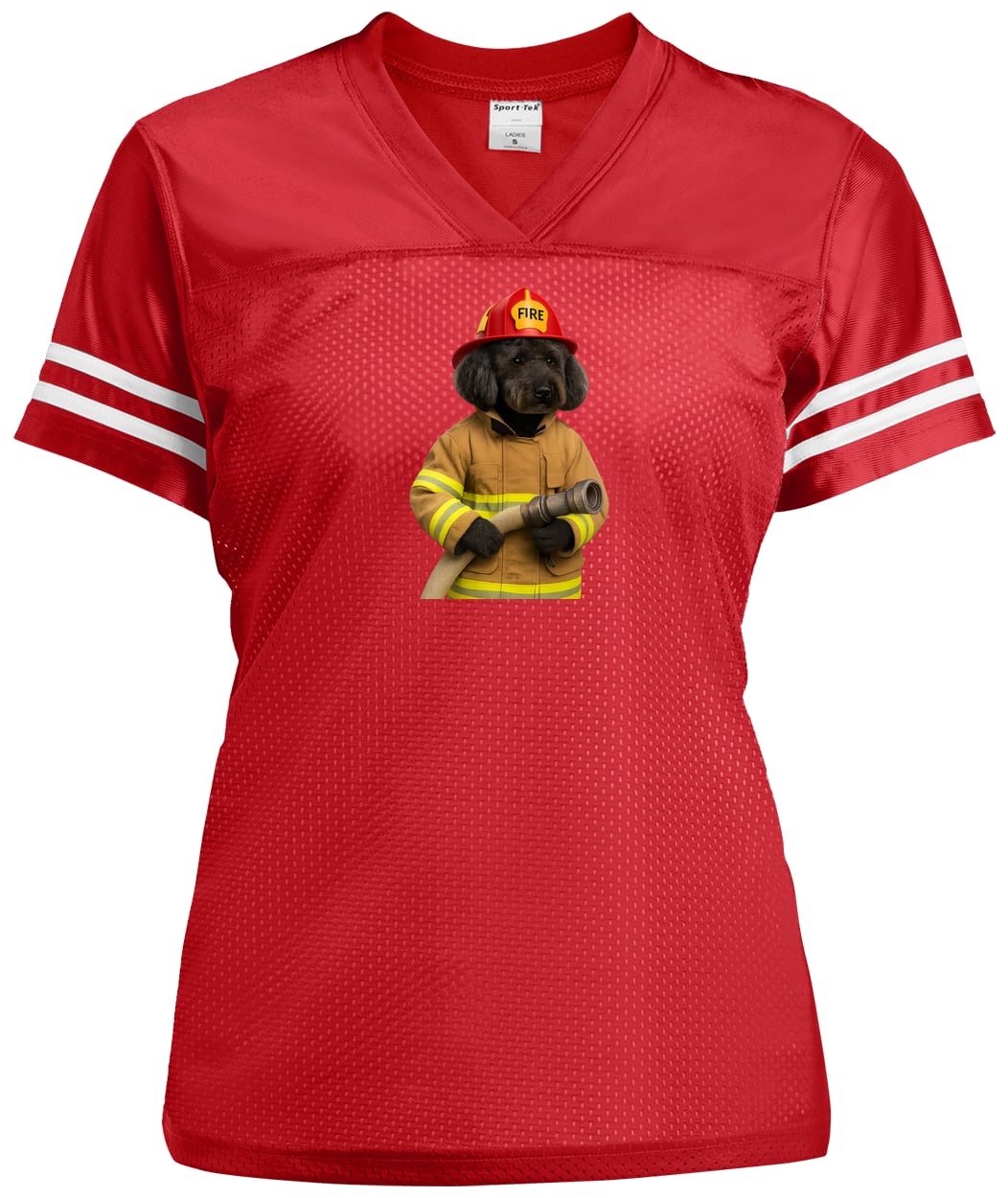 LST307 Sport-Tek Ladies' Replica Jersey - True Red/White
