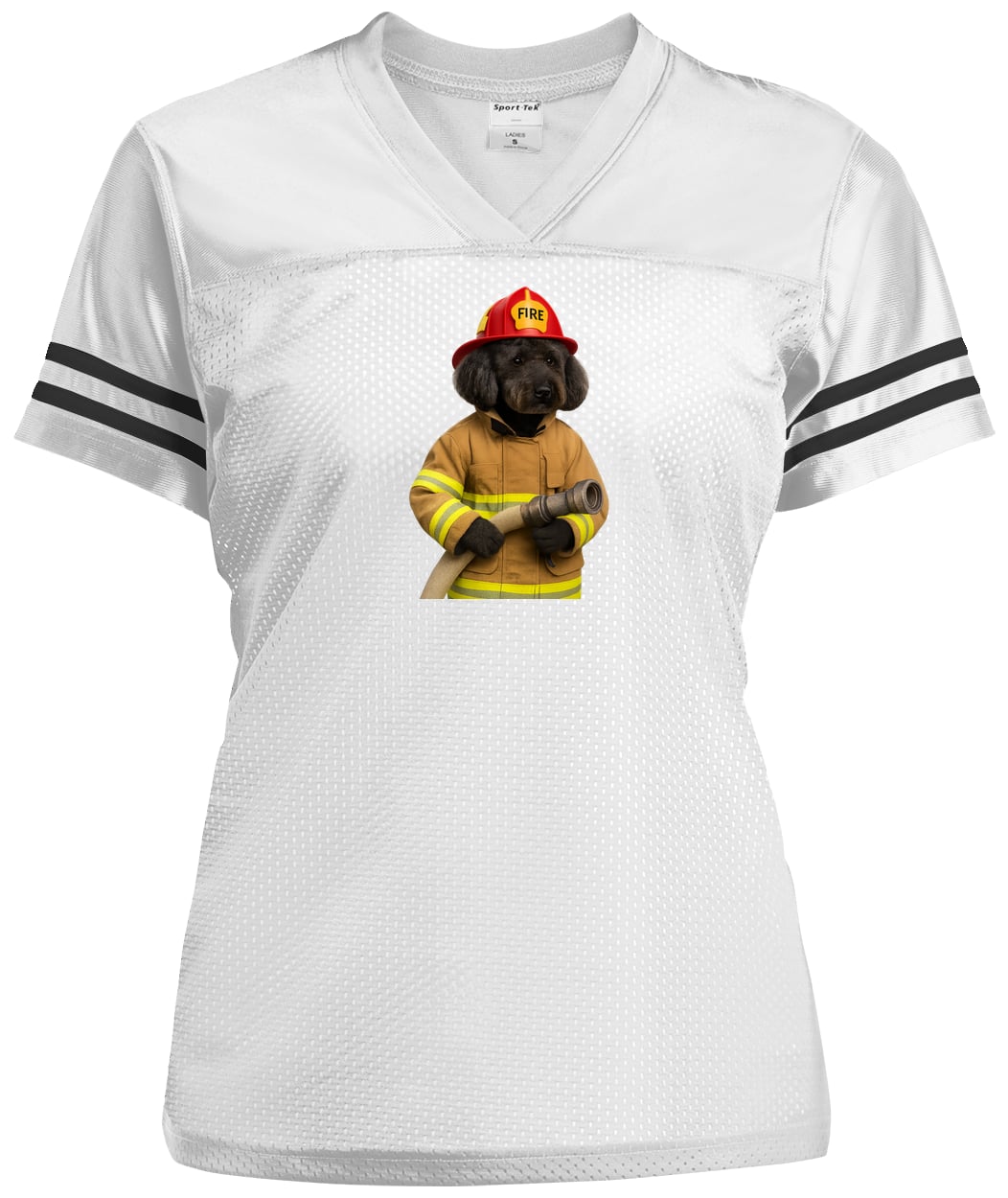 LST307 Sport-Tek Ladies' Replica Jersey - White/Black
