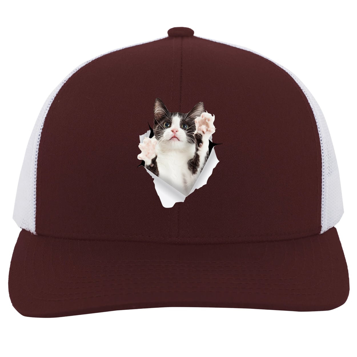 104C Trucker Snap Back - Maroon/White