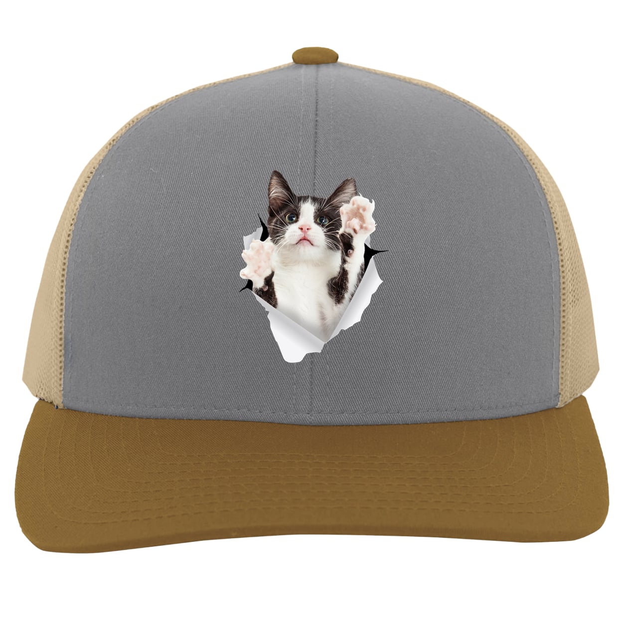 104C Trucker Snap Back - Heather/Beige/Amber