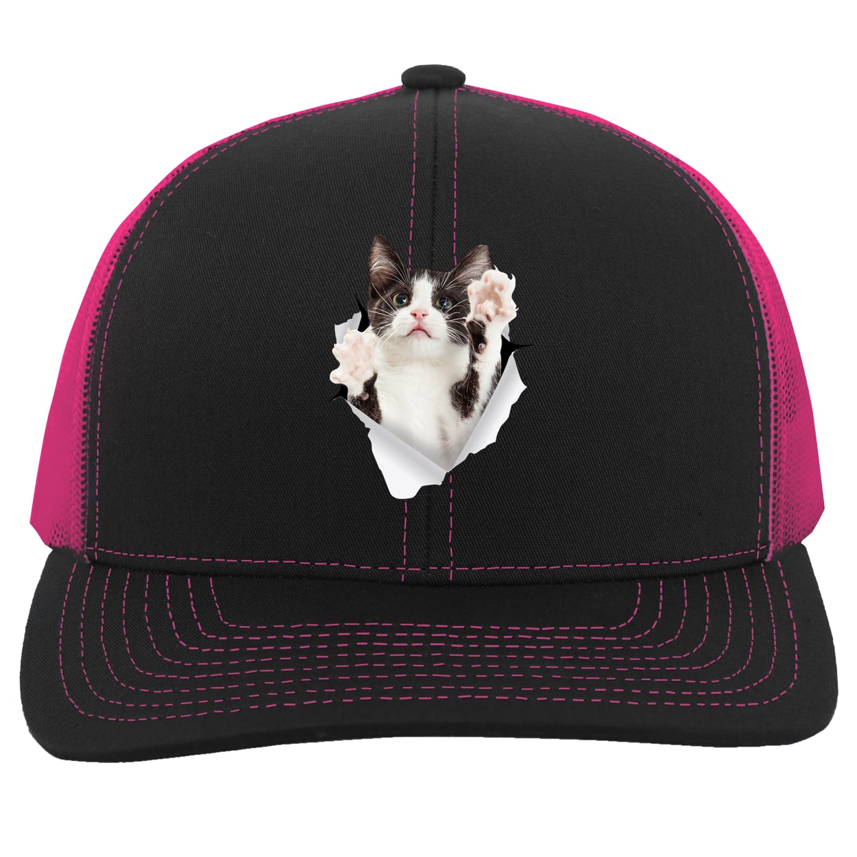 104C Trucker Snap Back - Black/Pink