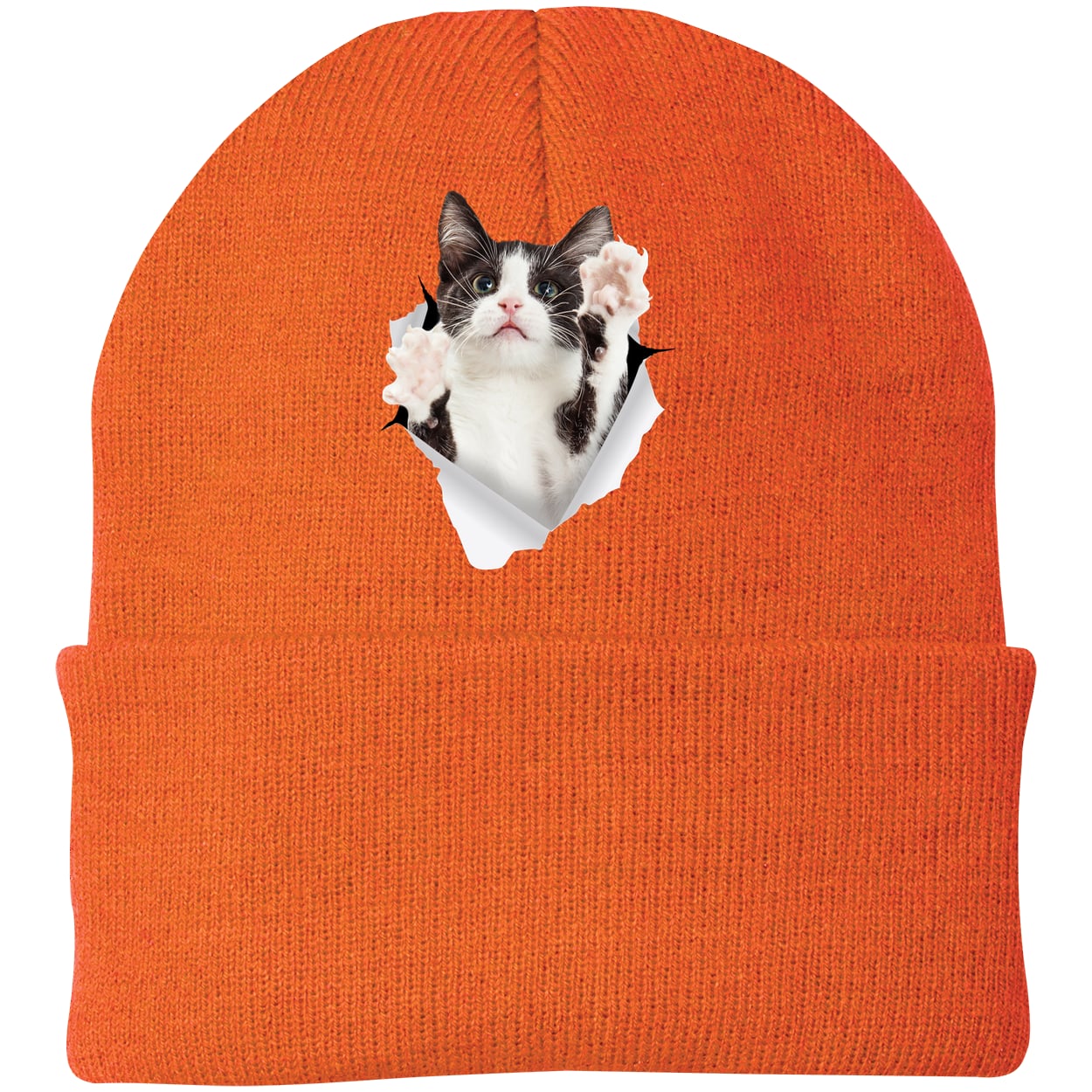 CP90 Port & Company Knit Beanie - Neon Orange