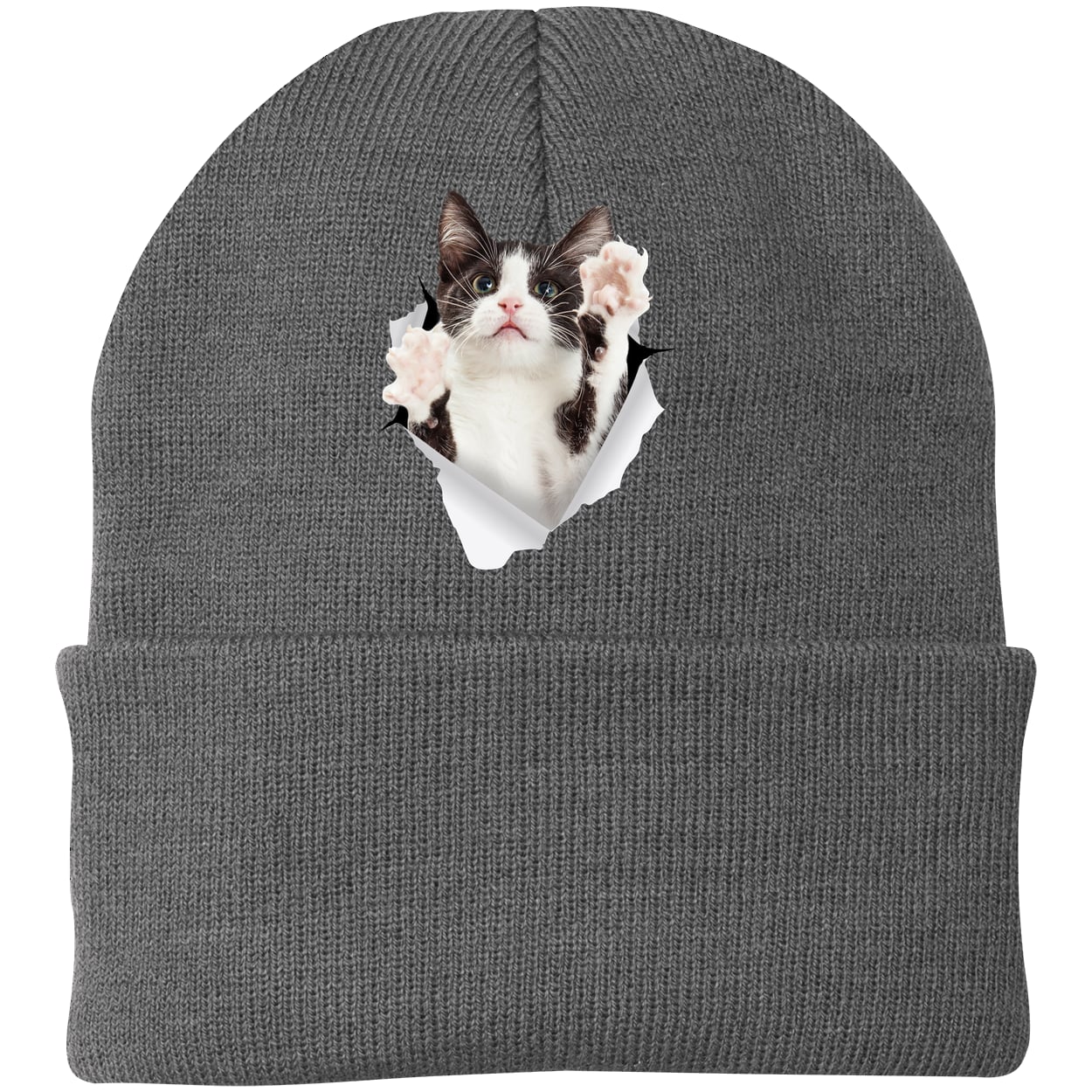 CP90 Port & Company Knit Beanie - Athletic Oxford