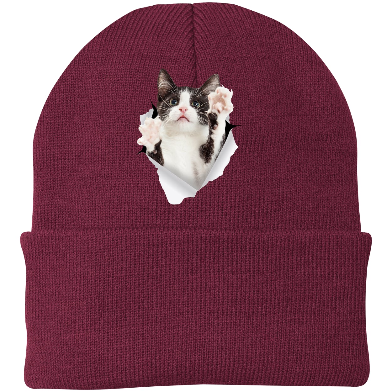 CP90 Port & Company Knit Beanie - Maroon