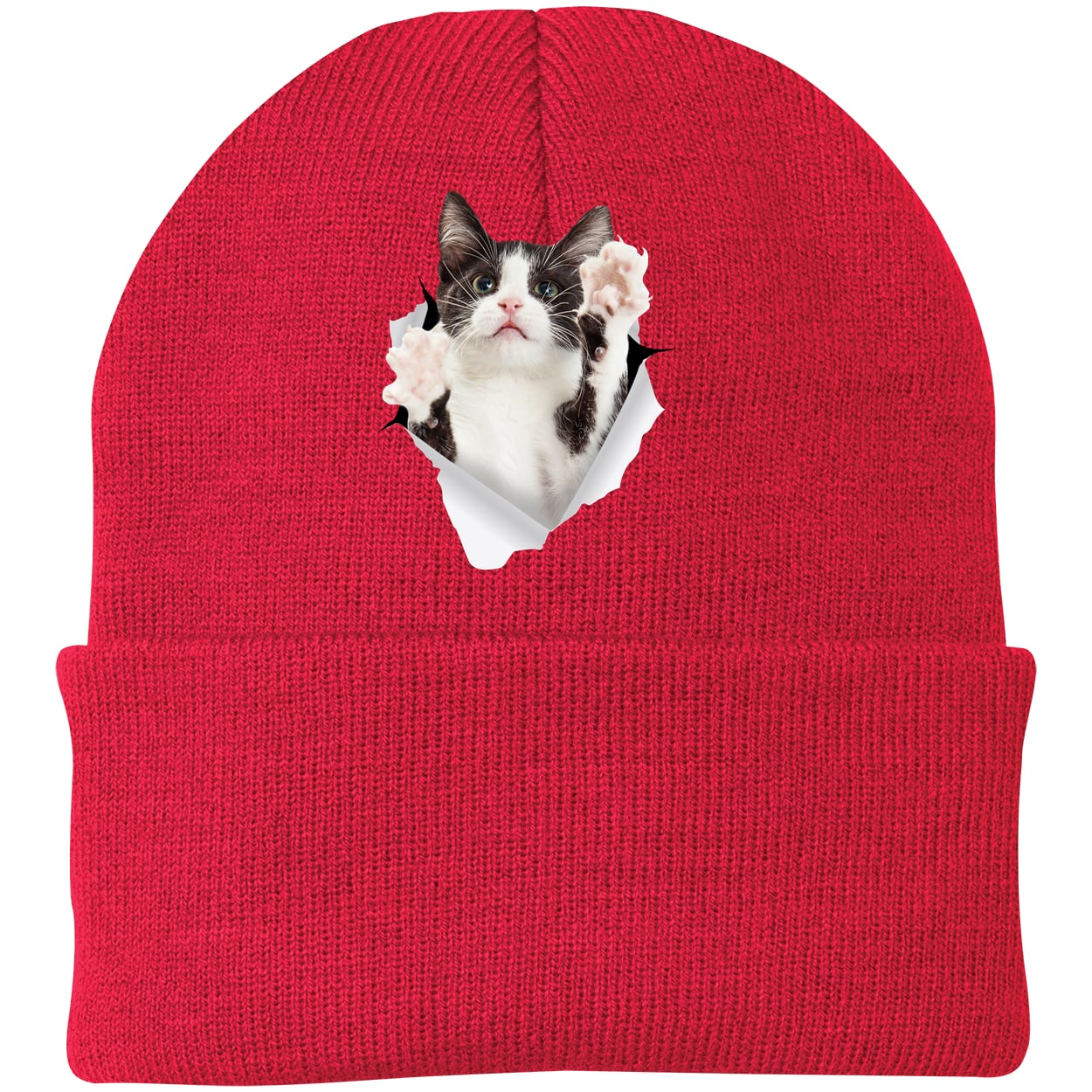 CP90 Port & Company Knit Beanie - Athletic Red