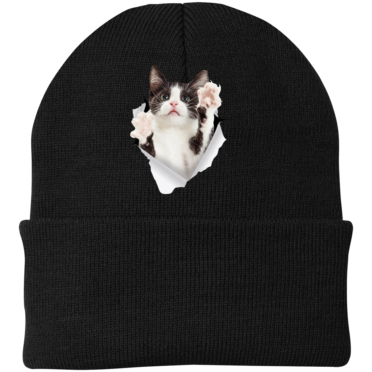 CP90 Port & Company Knit Beanie - Black