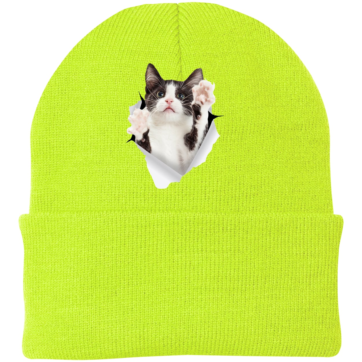 CP90 Port & Company Knit Beanie - Neon Yellow