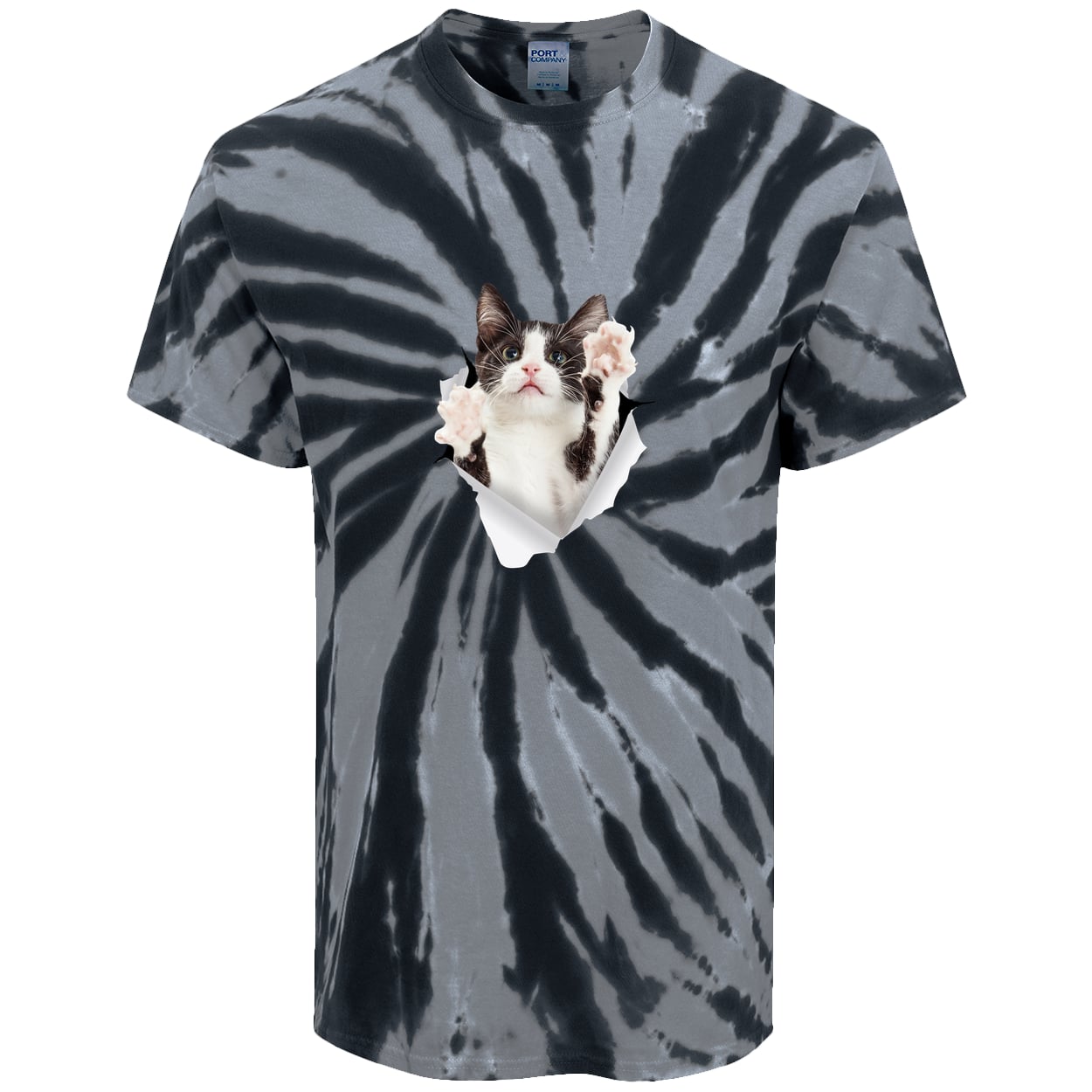 PC147 Port & Company Tie-Dye Tee - Black
