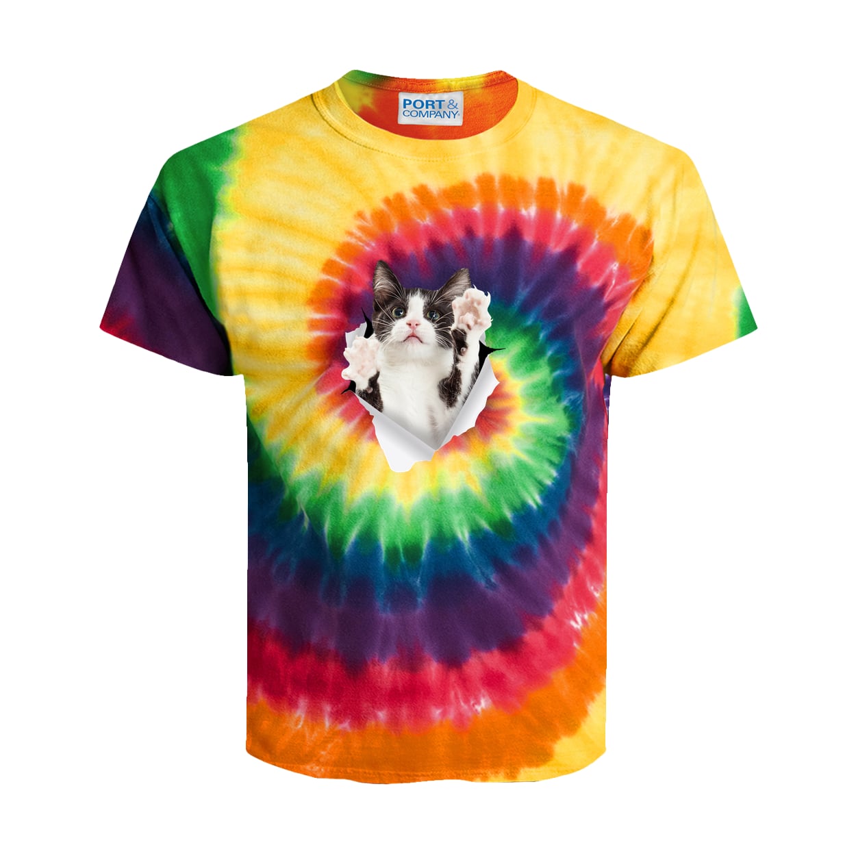 PC147Y Port & Company Kids Tie-Dye Tee - Rainbow