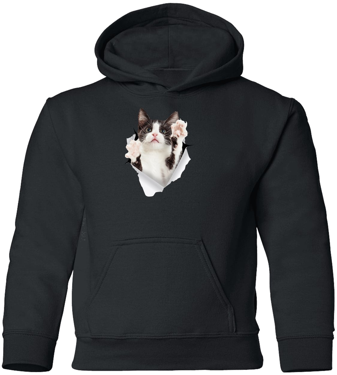 G185B Gildan Youth Pullover Hoodie - Black
