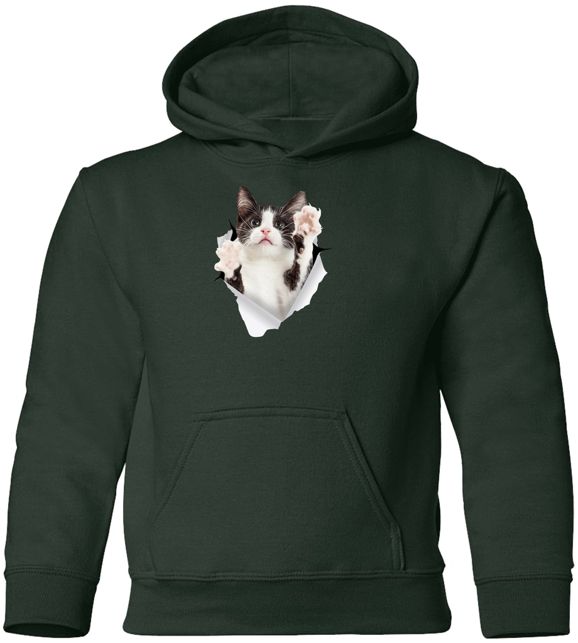 G185B Gildan Youth Pullover Hoodie - Forest Green