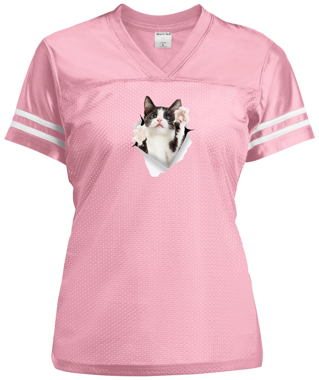 LST307 Sport-Tek Ladies' Replica Jersey - Light Pink/White