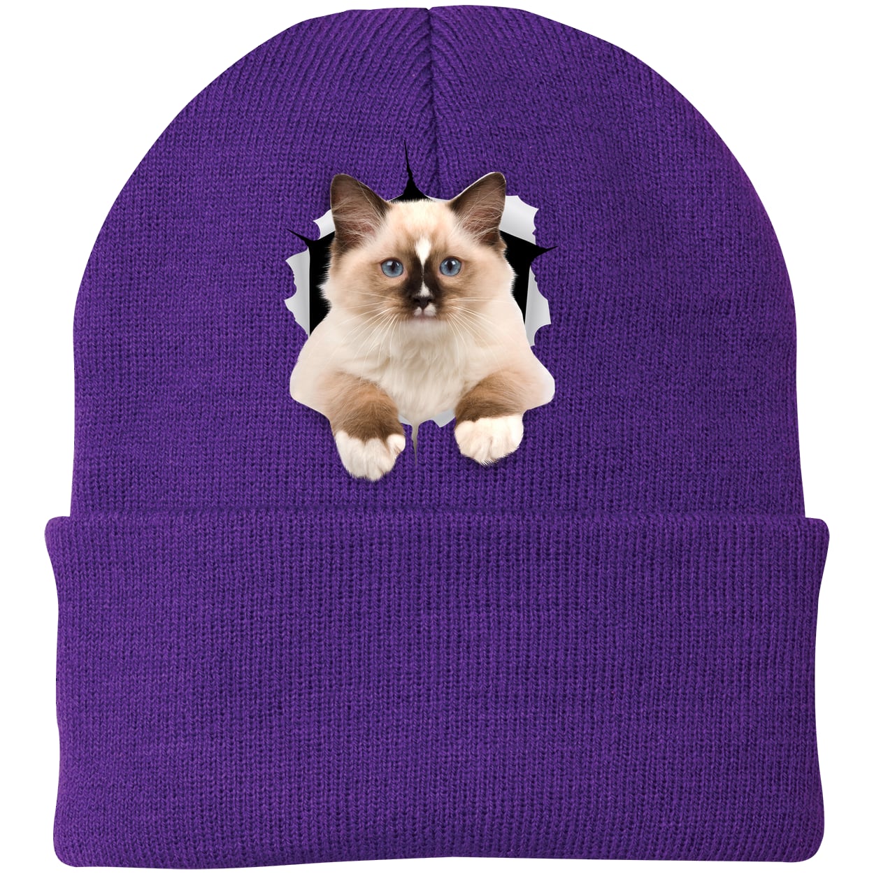CP90 Port & Company Knit Beanie - Athletic Purple