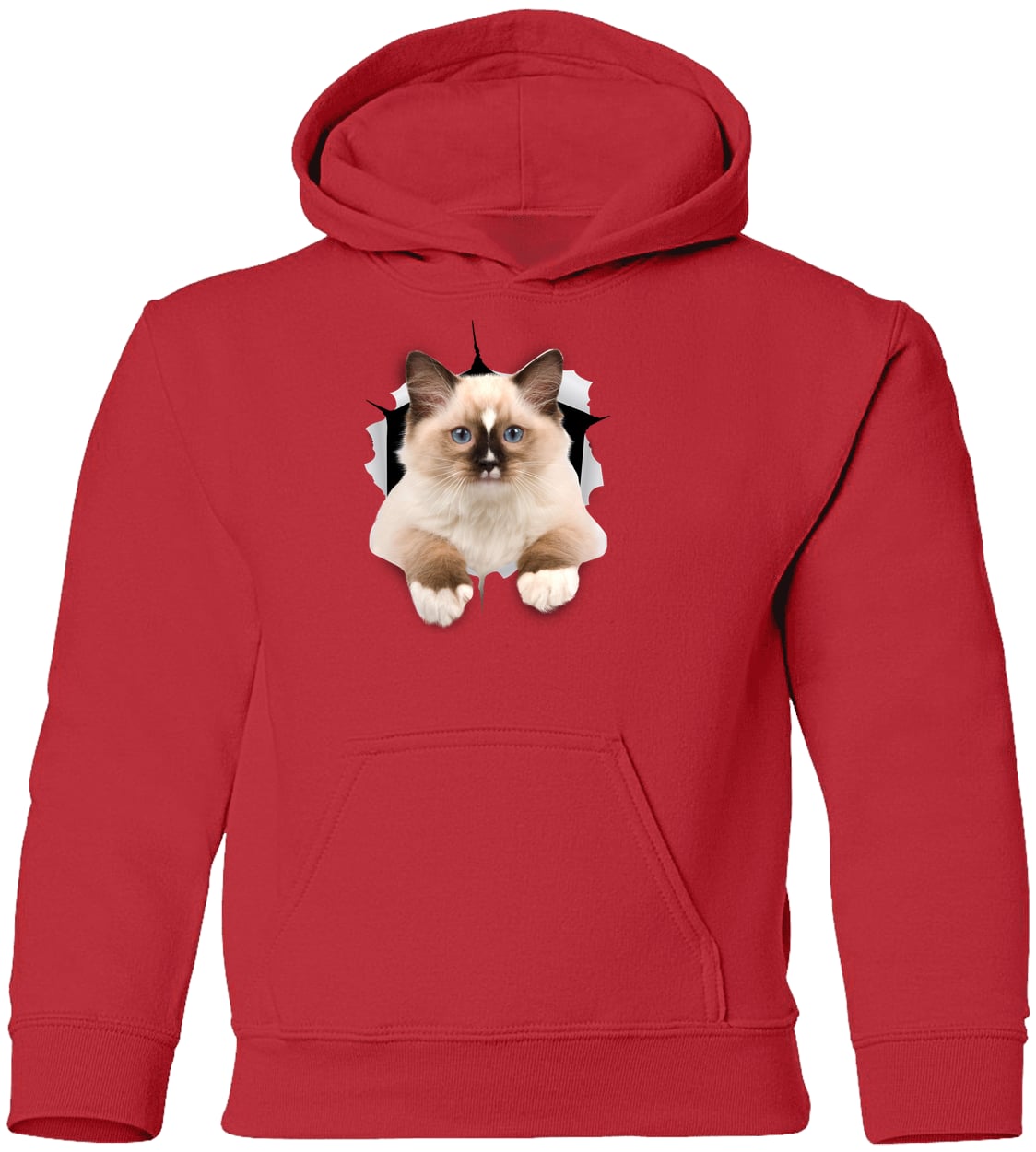G185B Gildan Youth Pullover Hoodie - Red