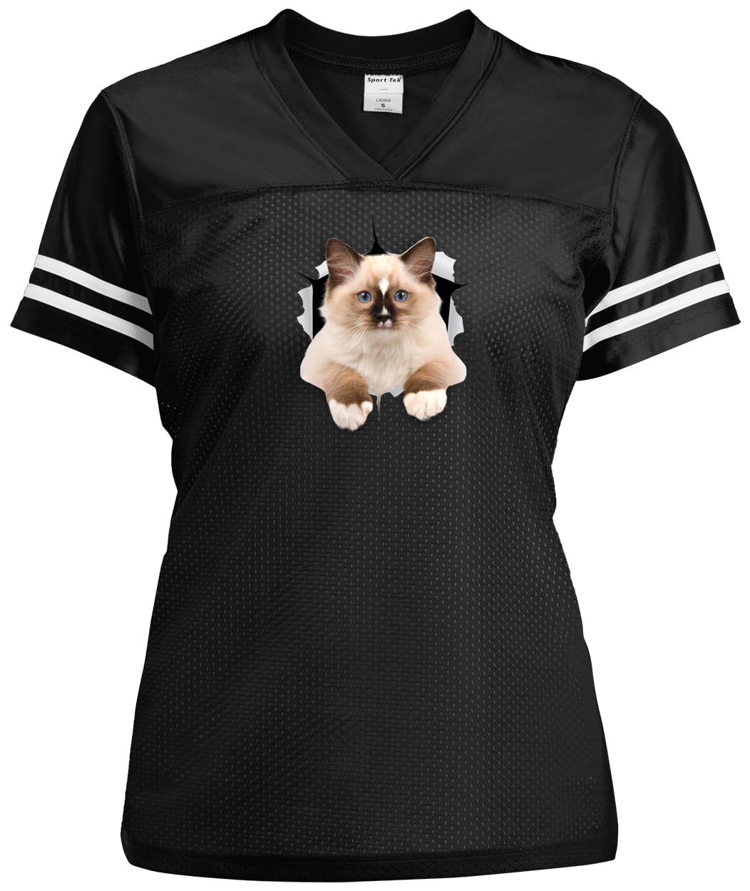 LST307 Sport-Tek Ladies' Replica Jersey - Black/White