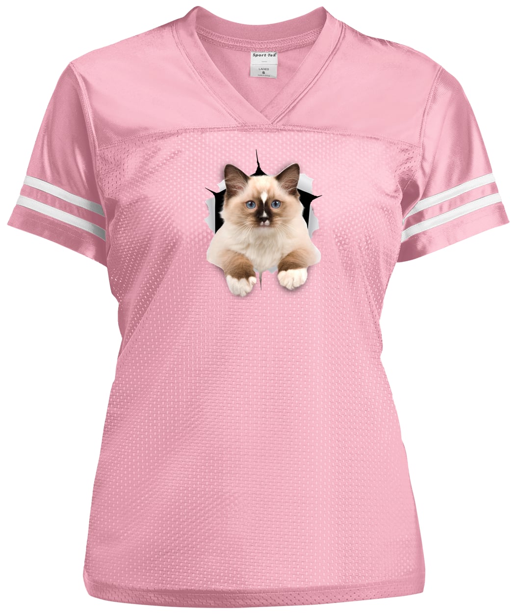 LST307 Sport-Tek Ladies' Replica Jersey - Light Pink/White