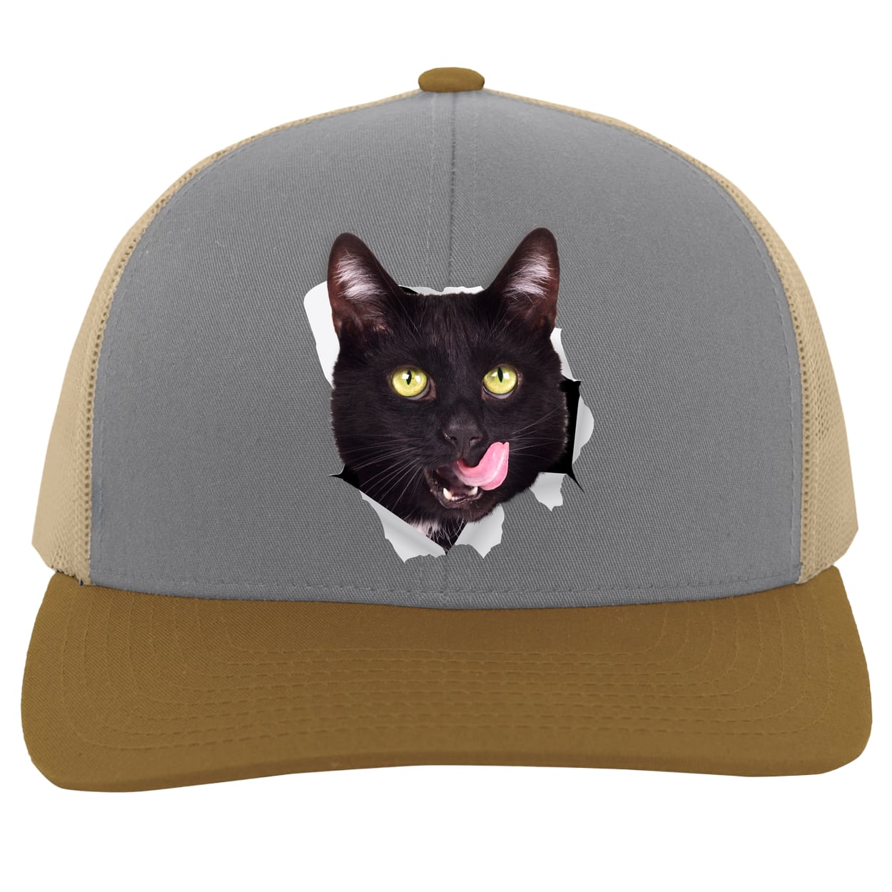 104C Trucker Snap Back - Heather/Beige/Amber