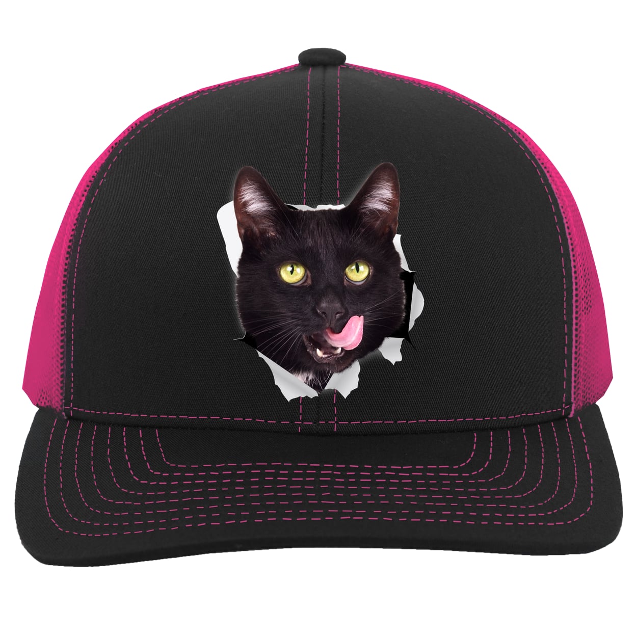 104C Trucker Snap Back - Black/Pink