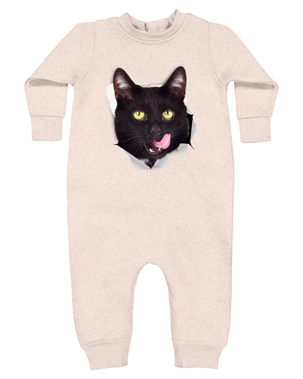 4447 Rabbit Skins Infant Fleece One-Piece Bodysuit - Natural Heather