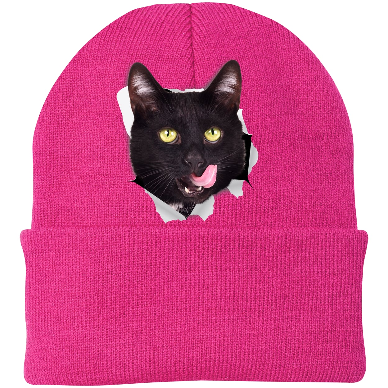 CP90 Port & Company Knit Beanie - Neon Pink