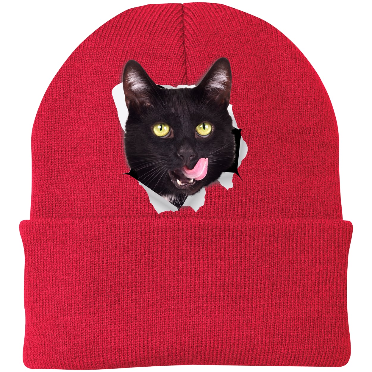 CP90 Port & Company Knit Beanie - Athletic Red