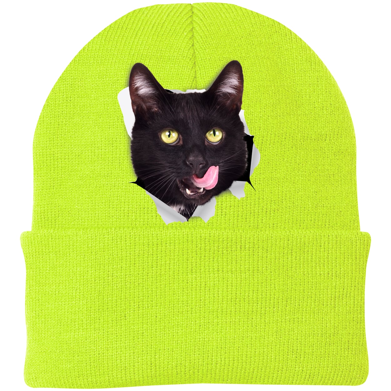 CP90 Port & Company Knit Beanie - Neon Yellow