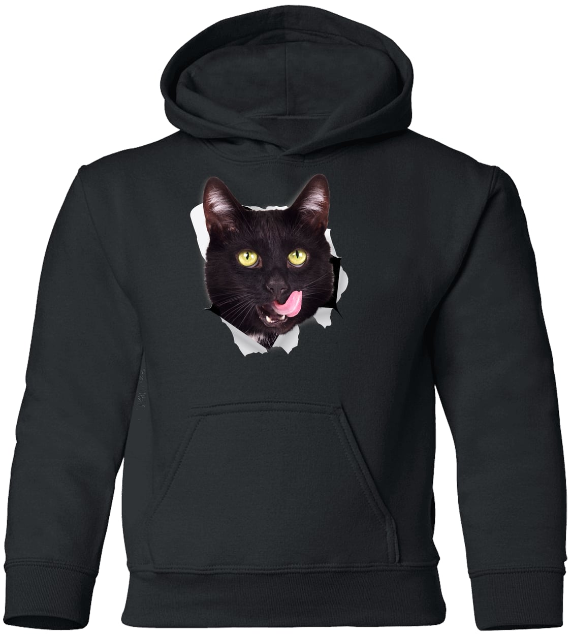 G185B Gildan Youth Pullover Hoodie - Black