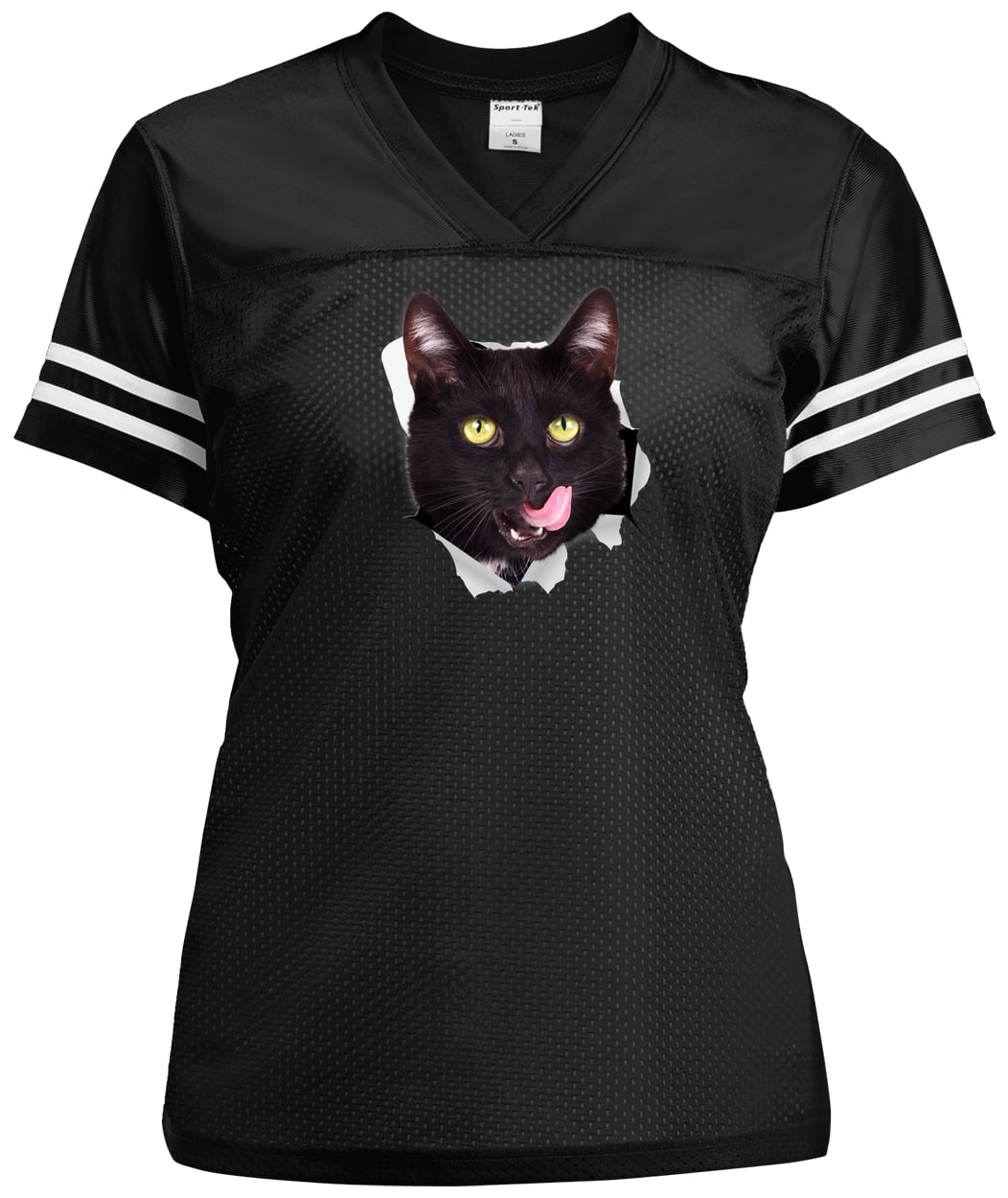 LST307 Sport-Tek Ladies' Replica Jersey - Black/White