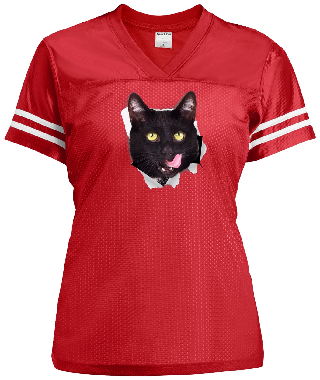 LST307 Sport-Tek Ladies' Replica Jersey - True Red/White