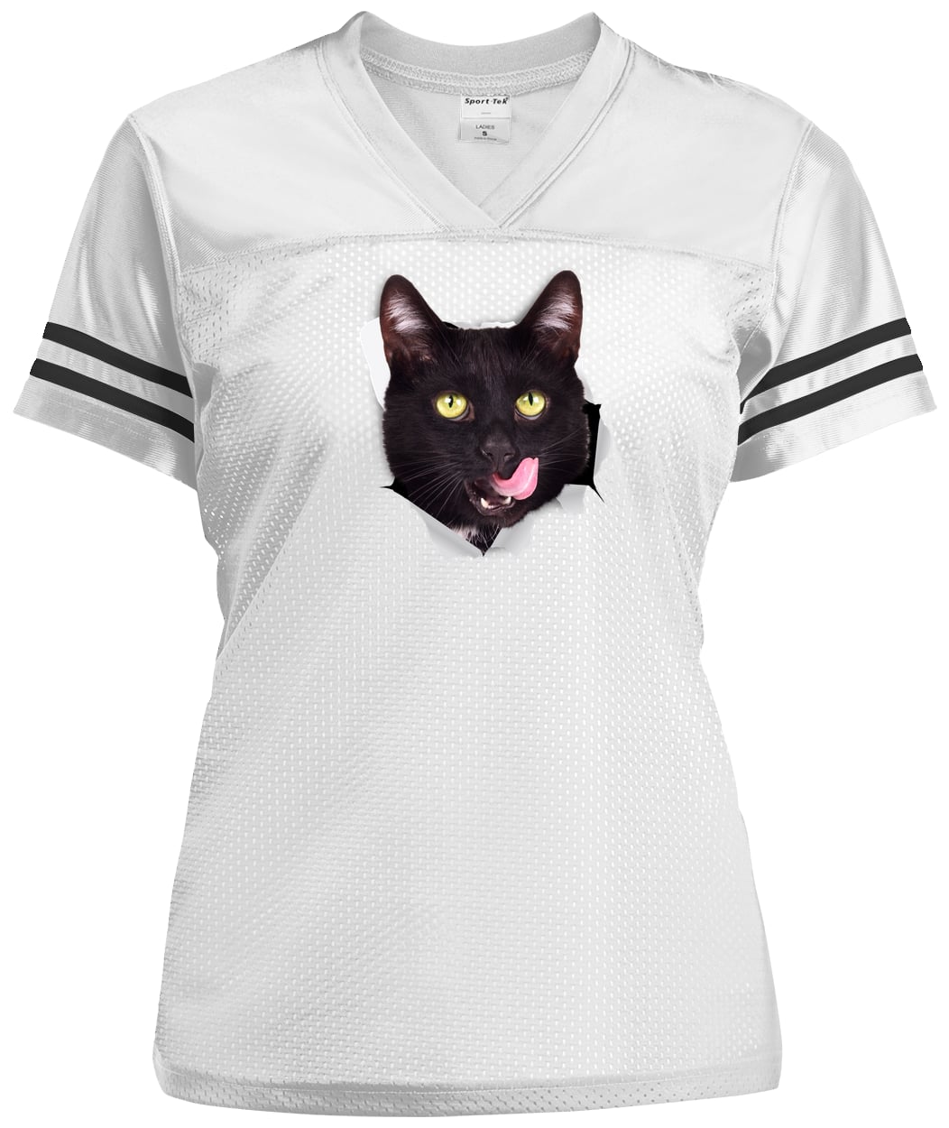 LST307 Sport-Tek Ladies' Replica Jersey - White/Black