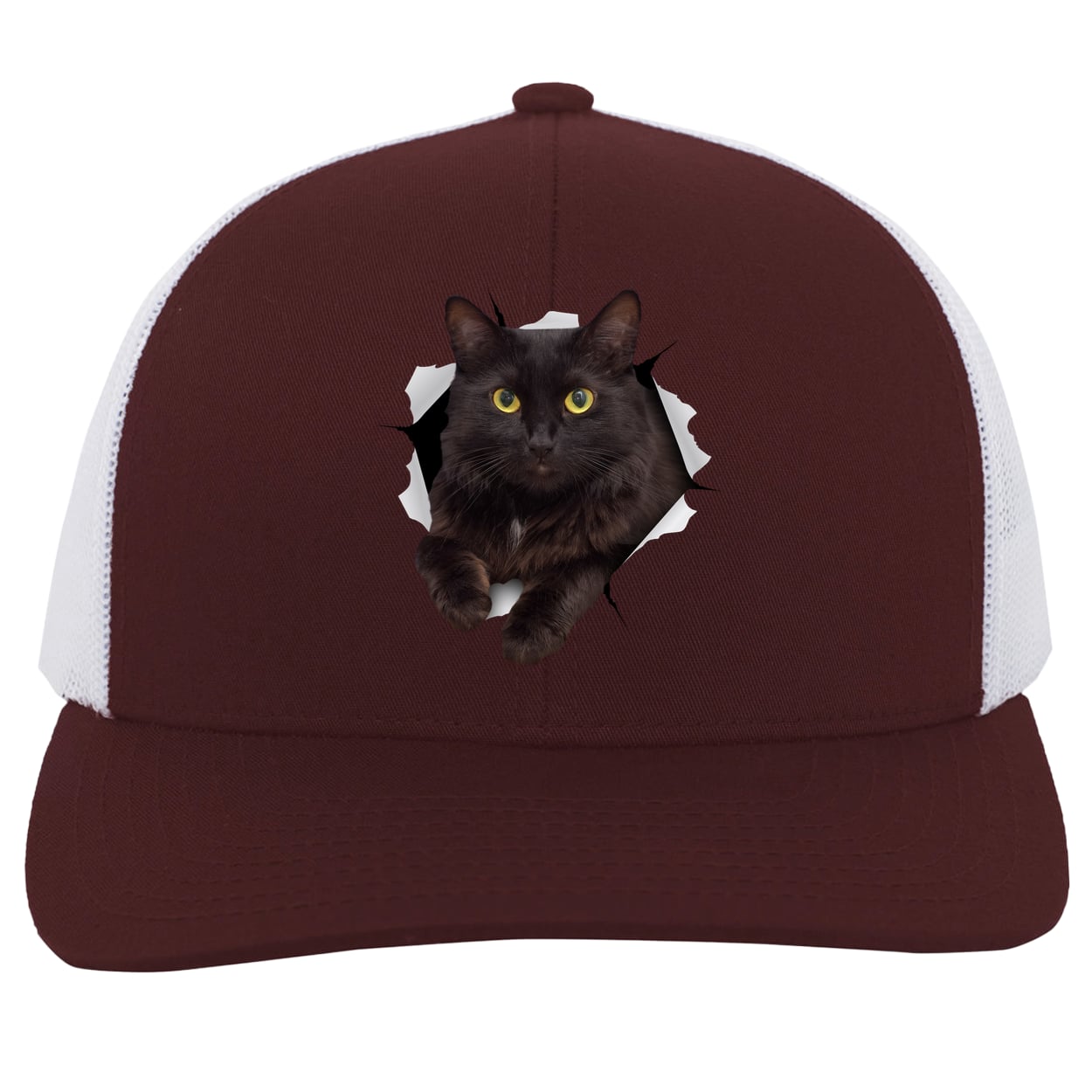 104C Trucker Snap Back - Maroon/White