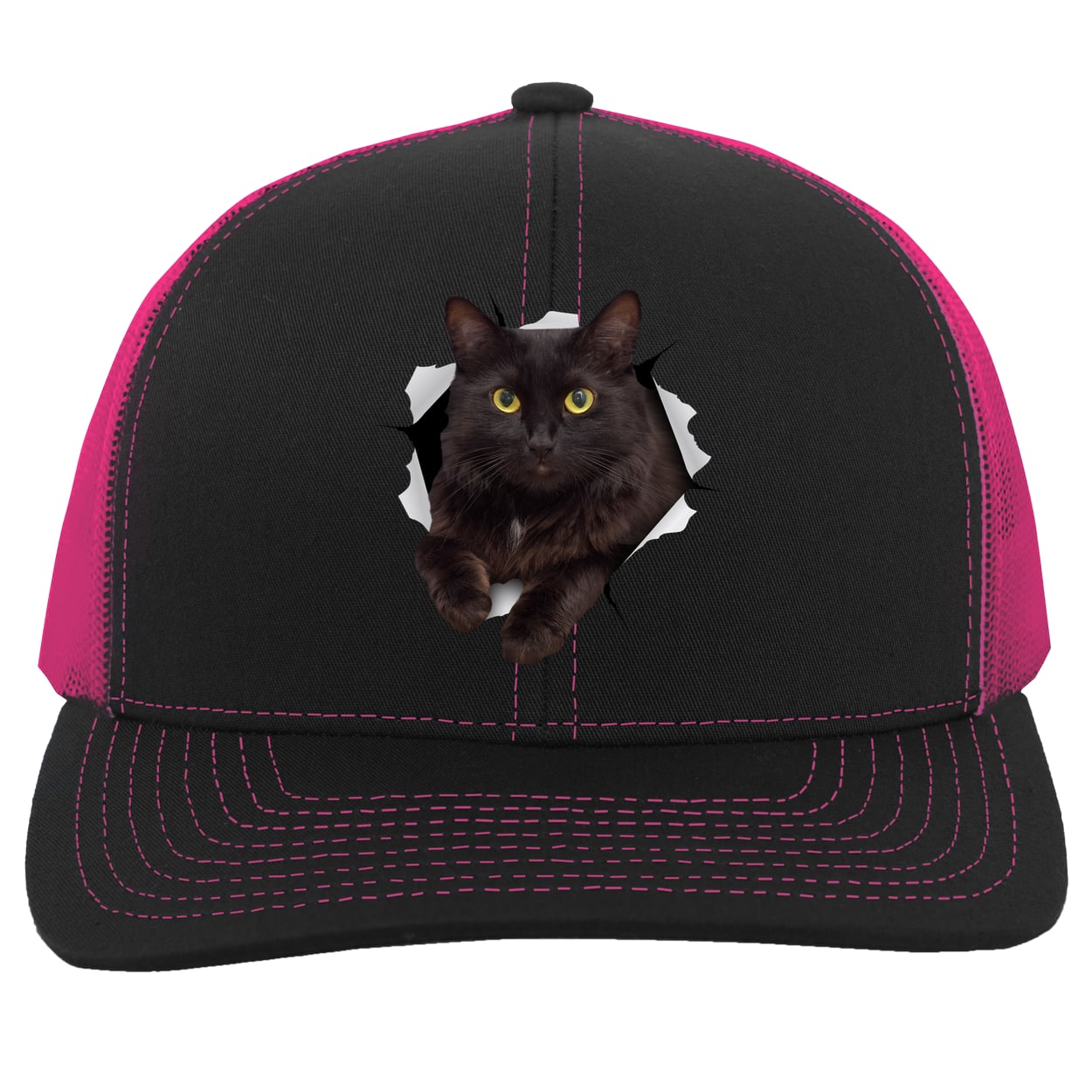 104C Trucker Snap Back - Black/Pink