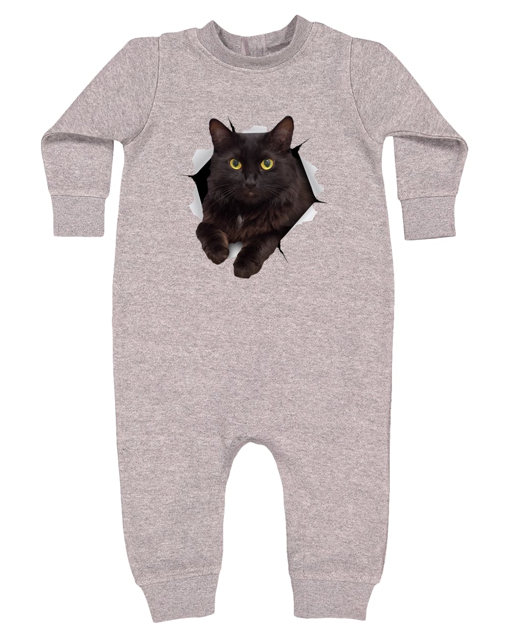 4447 Rabbit Skins Infant Fleece One-Piece Bodysuit - Heather Grey