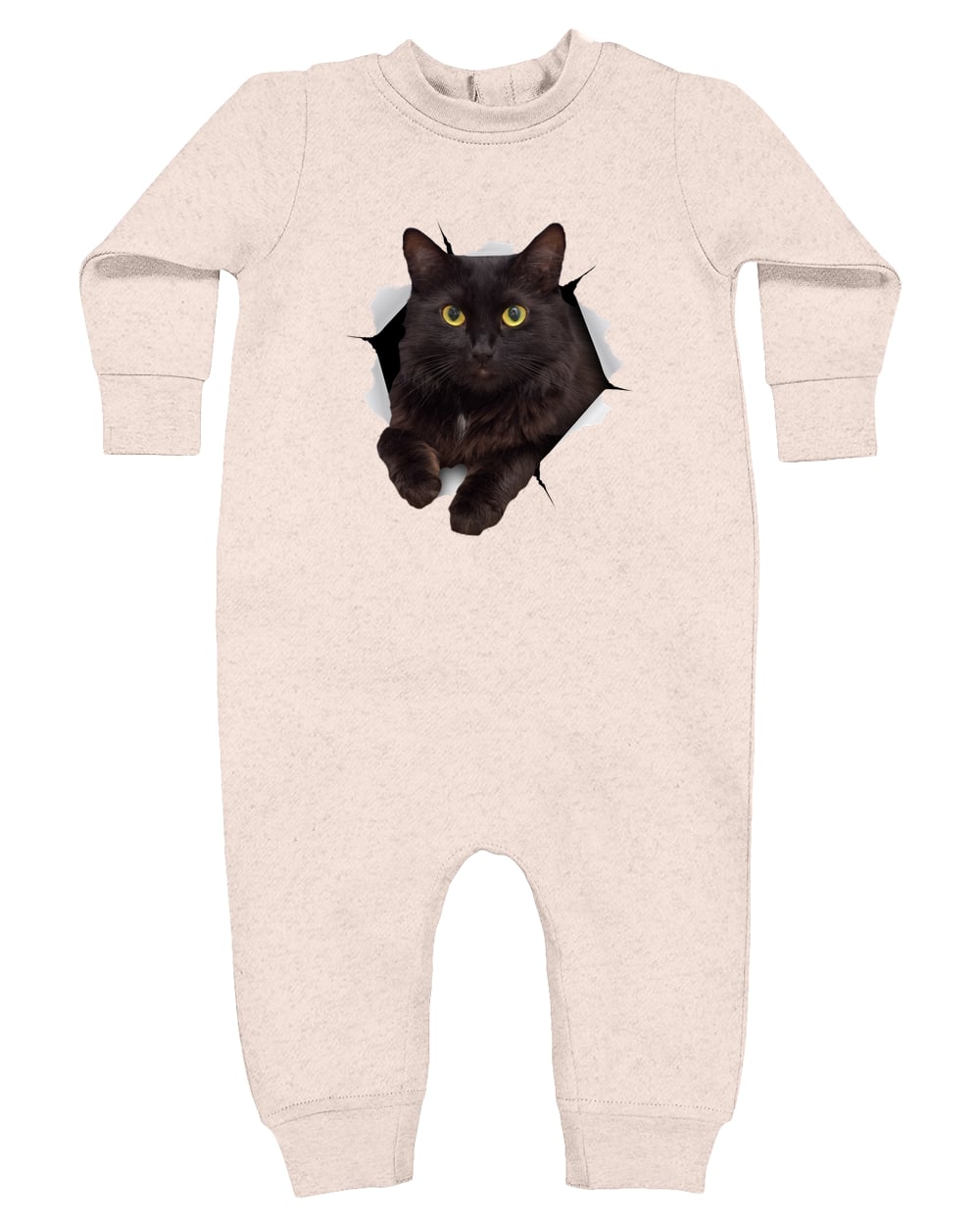 4447 Rabbit Skins Infant Fleece One-Piece Bodysuit - Natural Heather