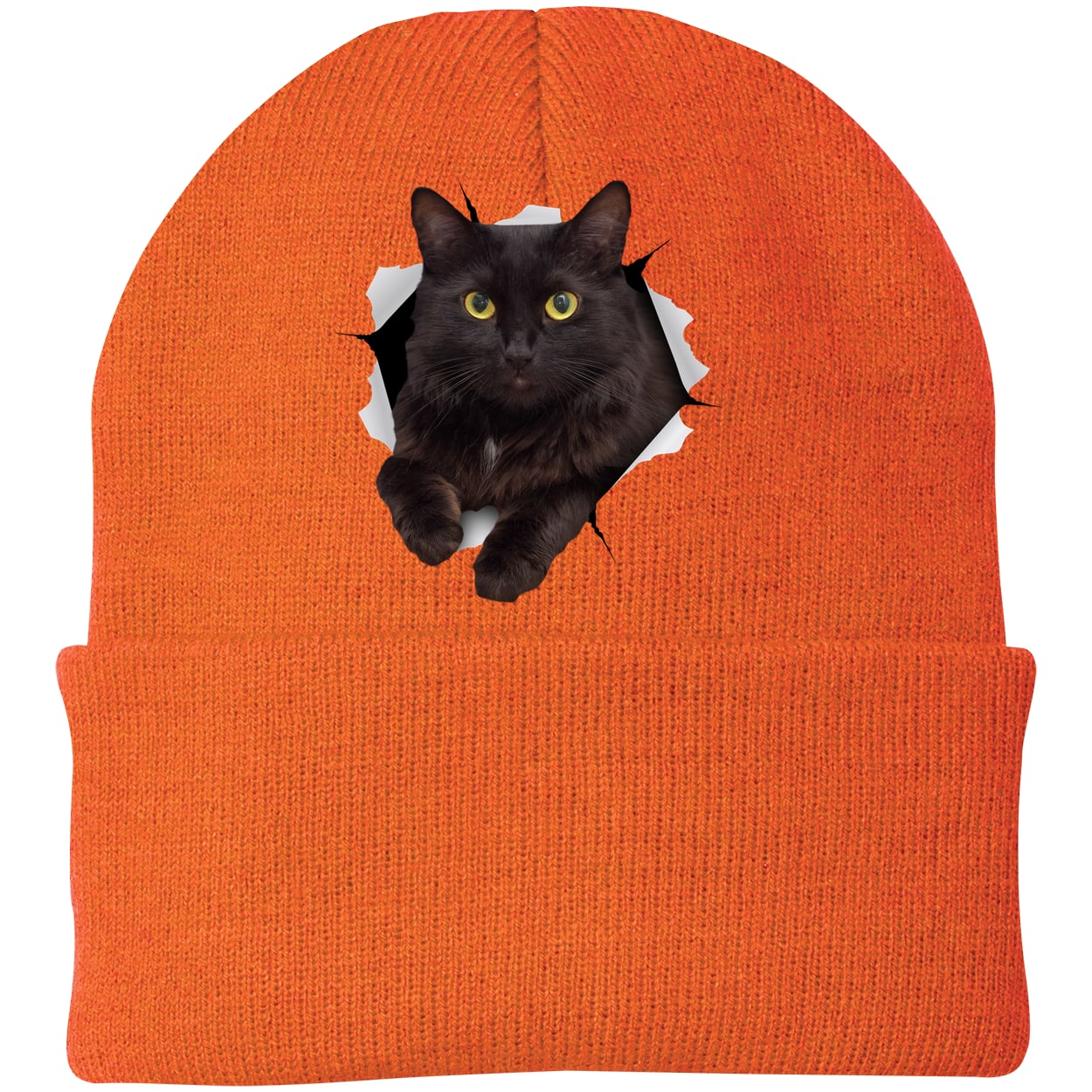CP90 Port & Company Knit Beanie - Neon Orange
