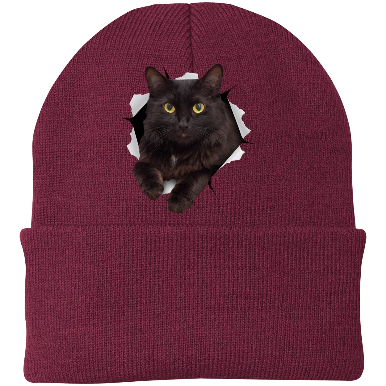 CP90 Port & Company Knit Beanie - Maroon