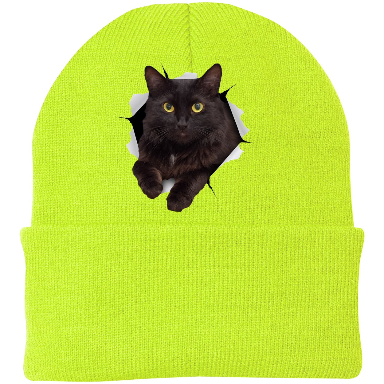 CP90 Port & Company Knit Beanie - Neon Yellow