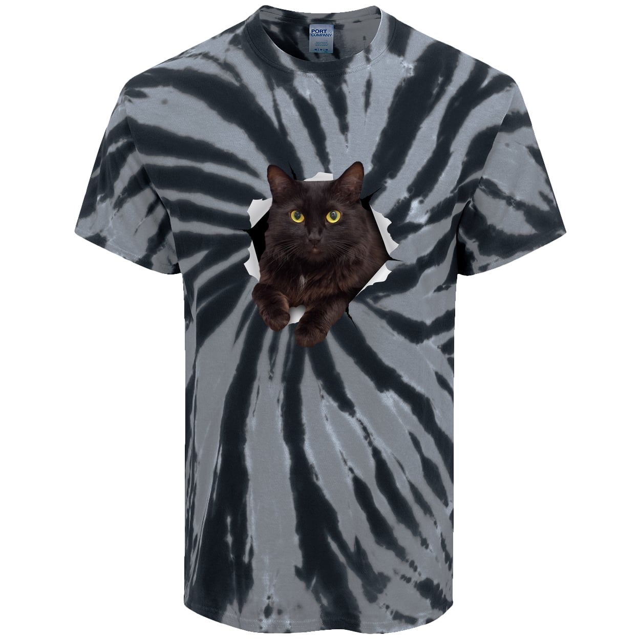 PC147 Port & Company Tie-Dye Tee - Black
