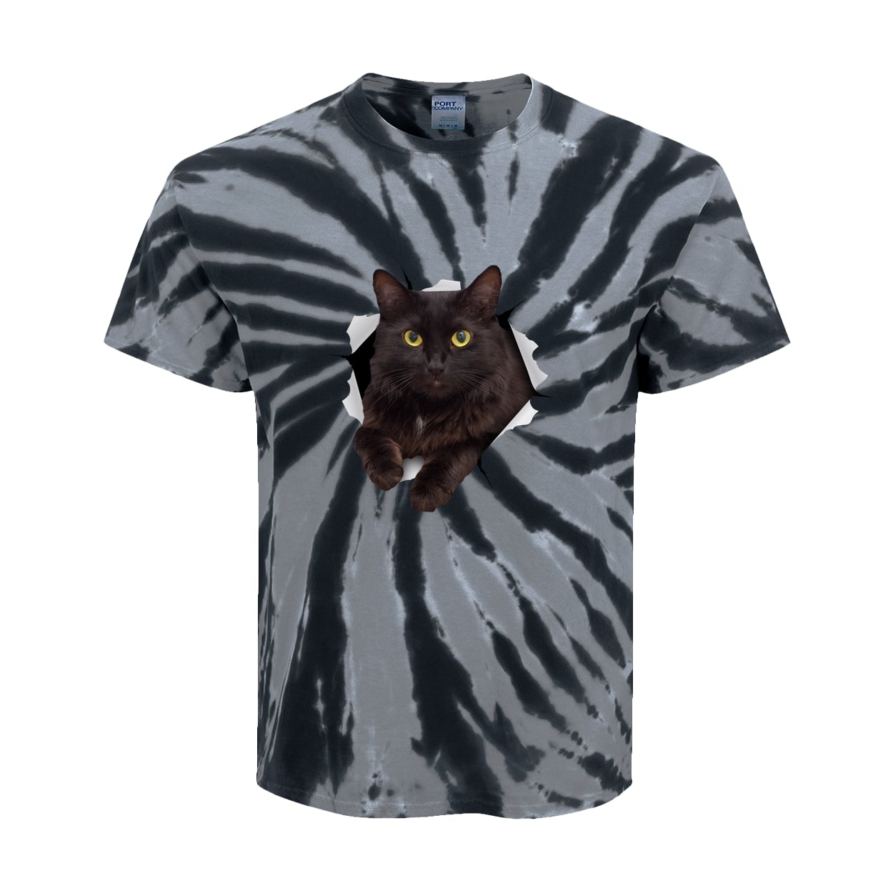 PC147Y Port & Company Kids Tie-Dye Tee - Black