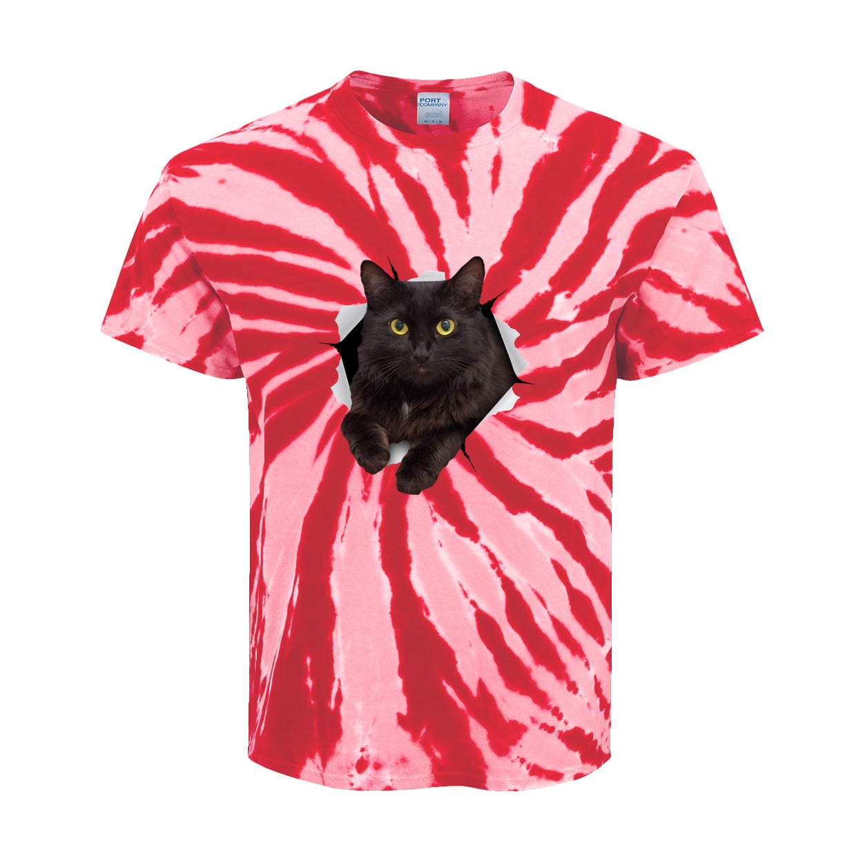 PC147Y Port & Company Kids Tie-Dye Tee - Red