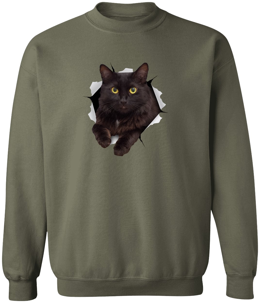 G180 Gildan Crewneck Pullover Sweatshirt - Military Green