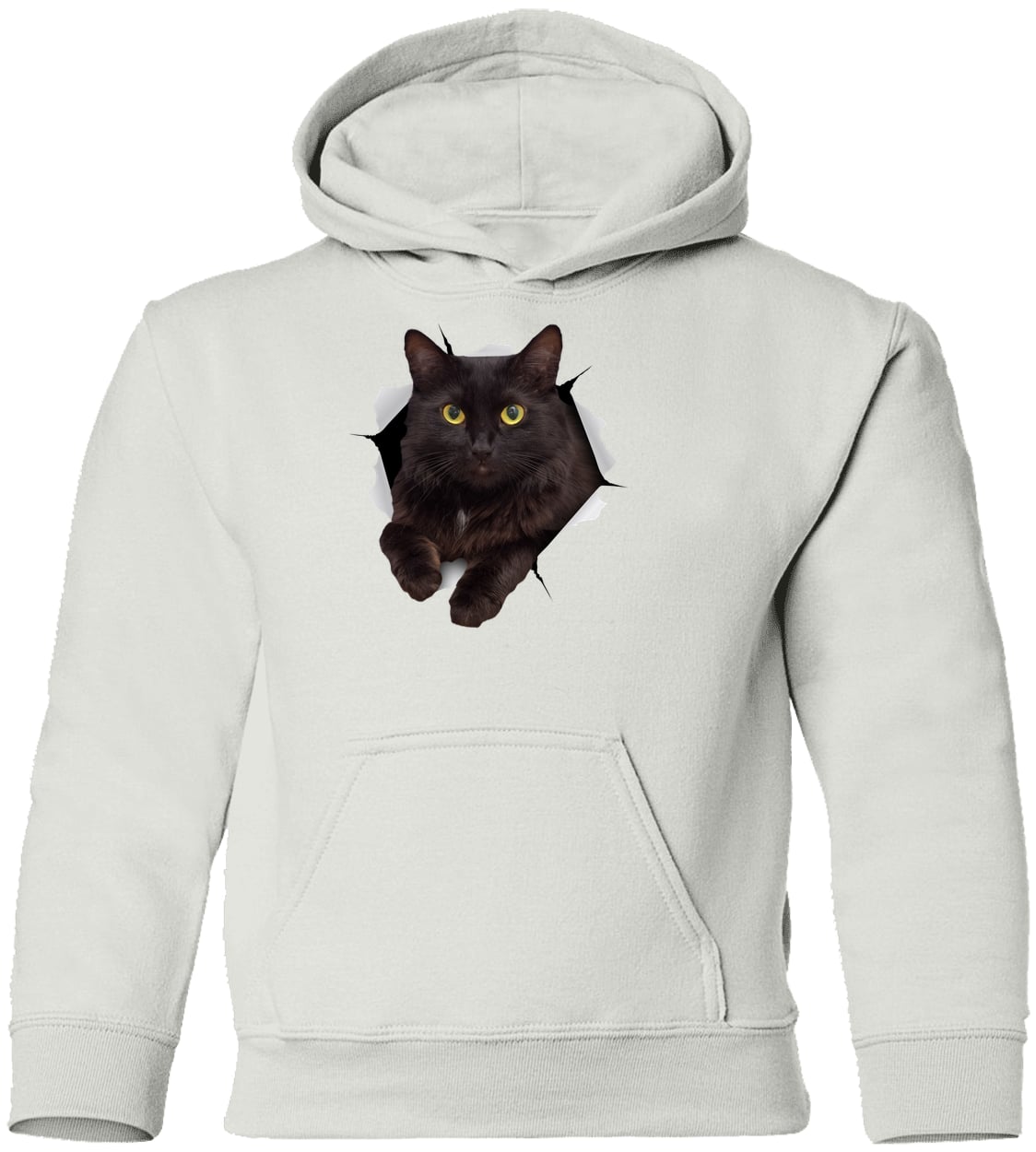 G185B Gildan Youth Pullover Hoodie - White