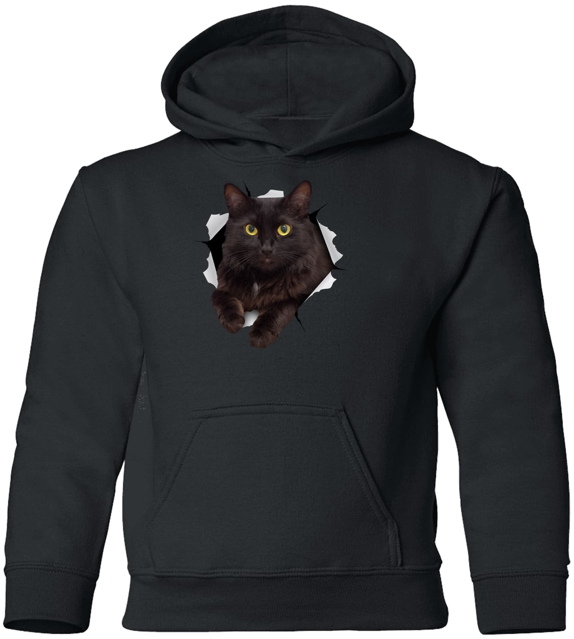 G185B Gildan Youth Pullover Hoodie - Black